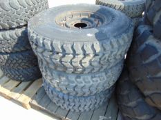 3 x Goodyear Wrangler MT 37x12.50 R16.5LT Tyres with 8 Stud Rims