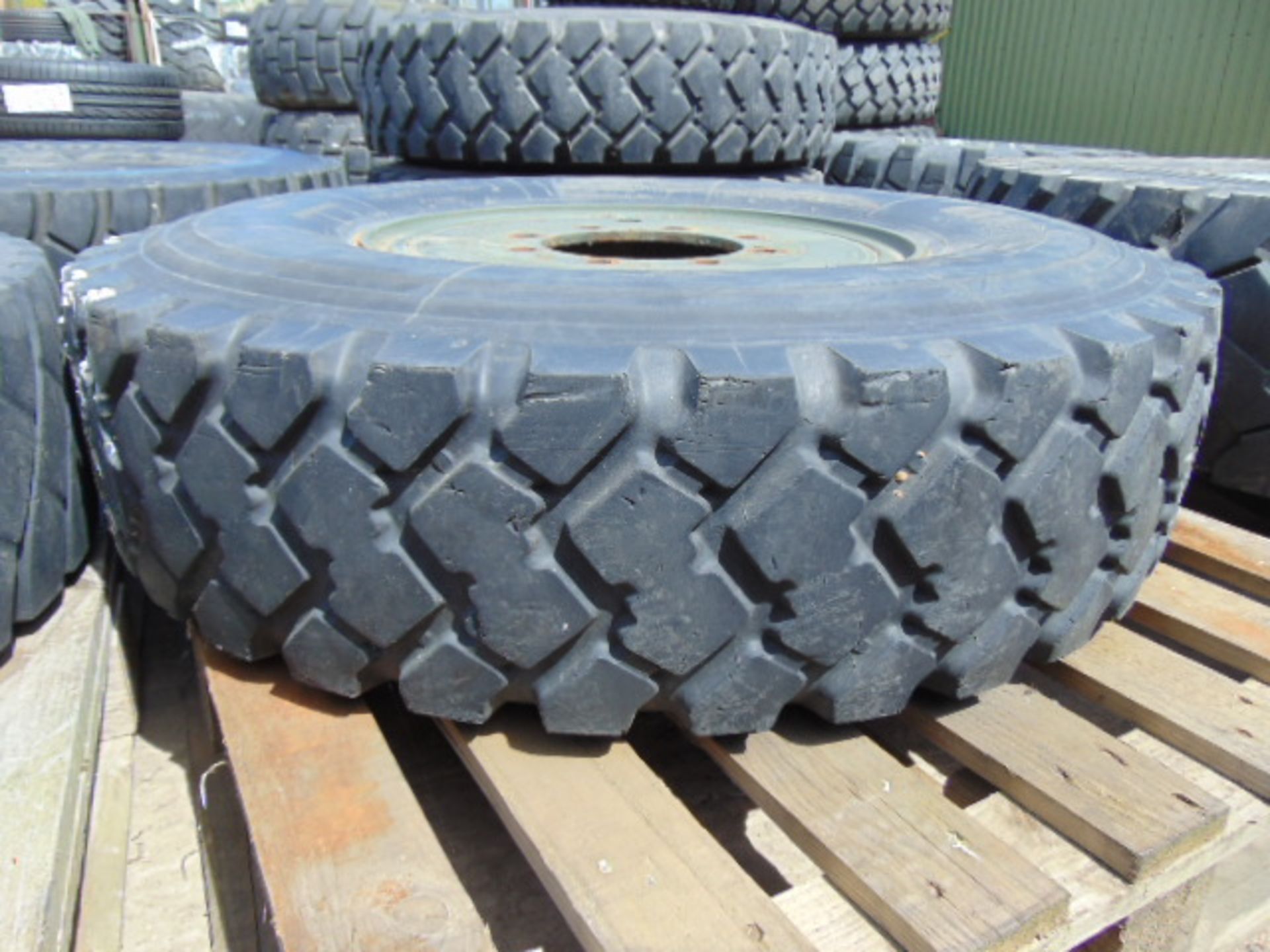 1 x Michelin 12.00 R20 XZL Tyre complete with 8 stud rim - Image 2 of 5