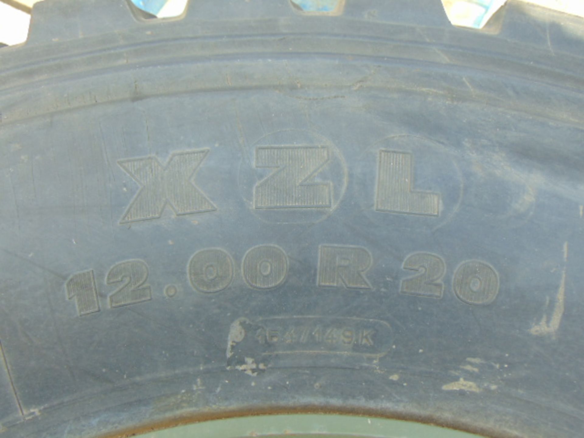 1 x Michelin 12.00 R20 XZL Tyre complete with 8 stud rim - Image 5 of 5