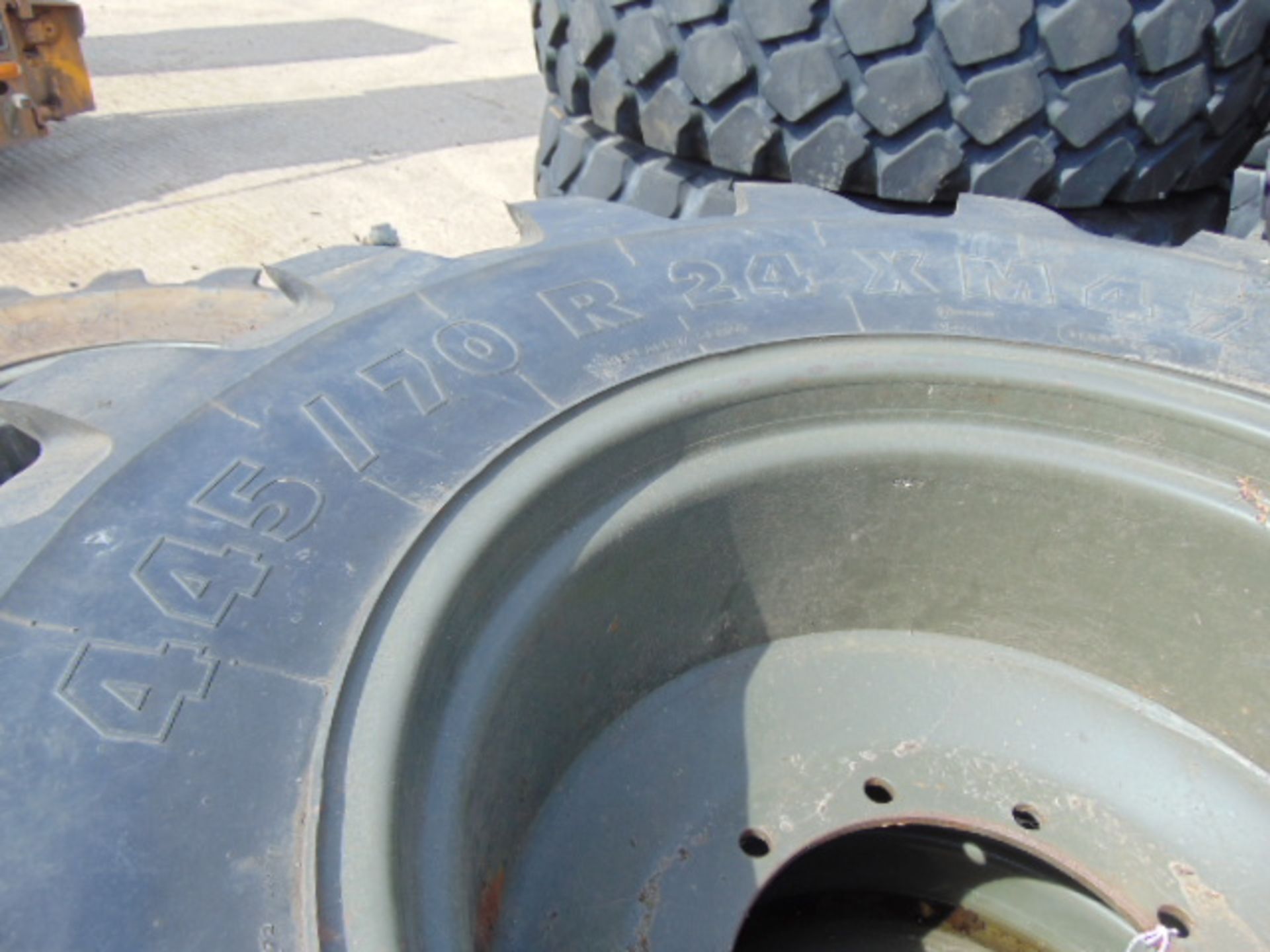 2 x Michelin 445/70 R24 XM47 Tyres complete with 10 stud rims - Image 6 of 6