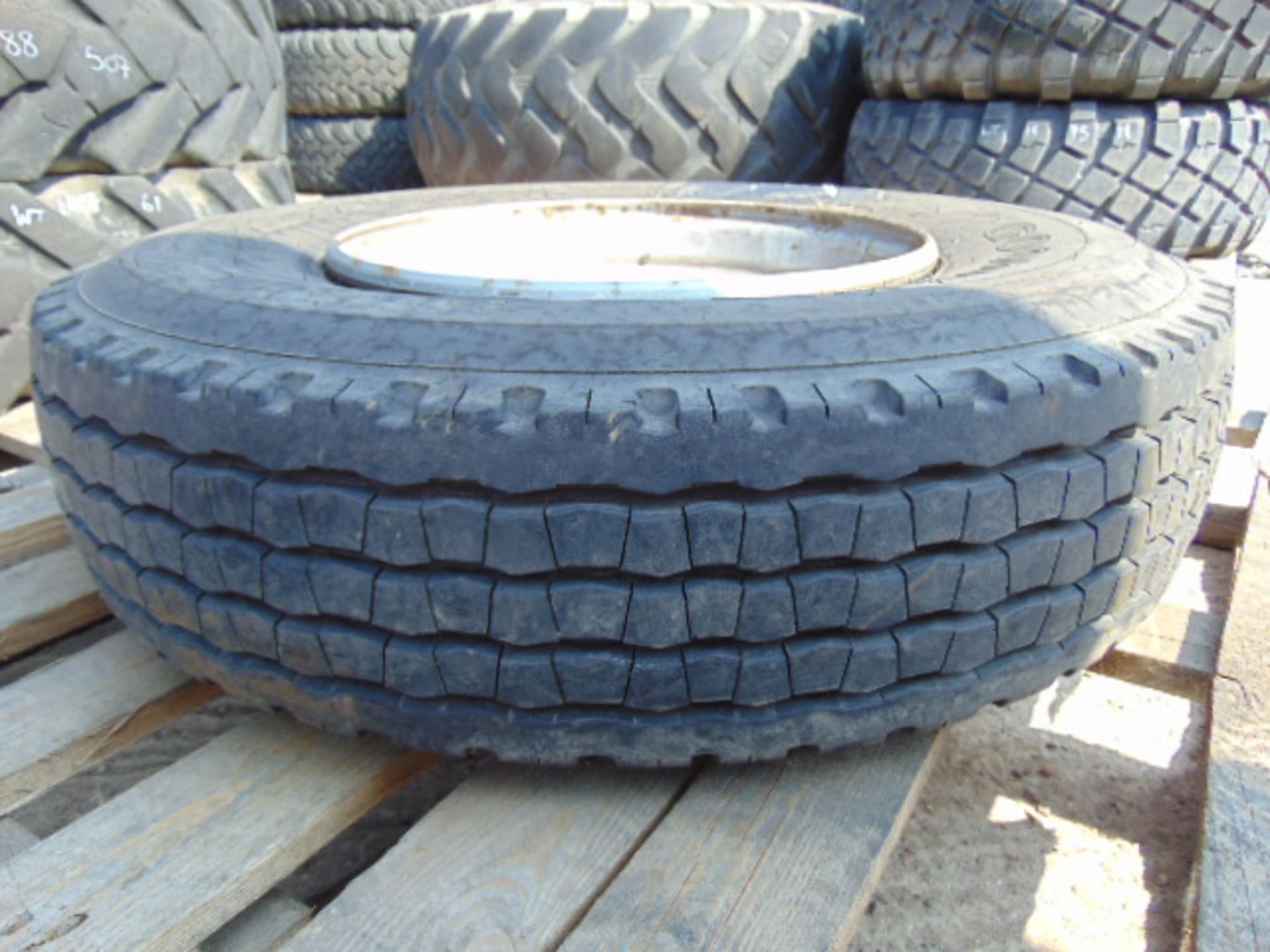 1 x Goodyear G291 10R 17.5 Tyre complete with 6 stud rim - Image 2 of 7