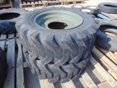 2 x Firestone Super Traction Loader 280/80-18 IND Tyres complete with 4 stud rims