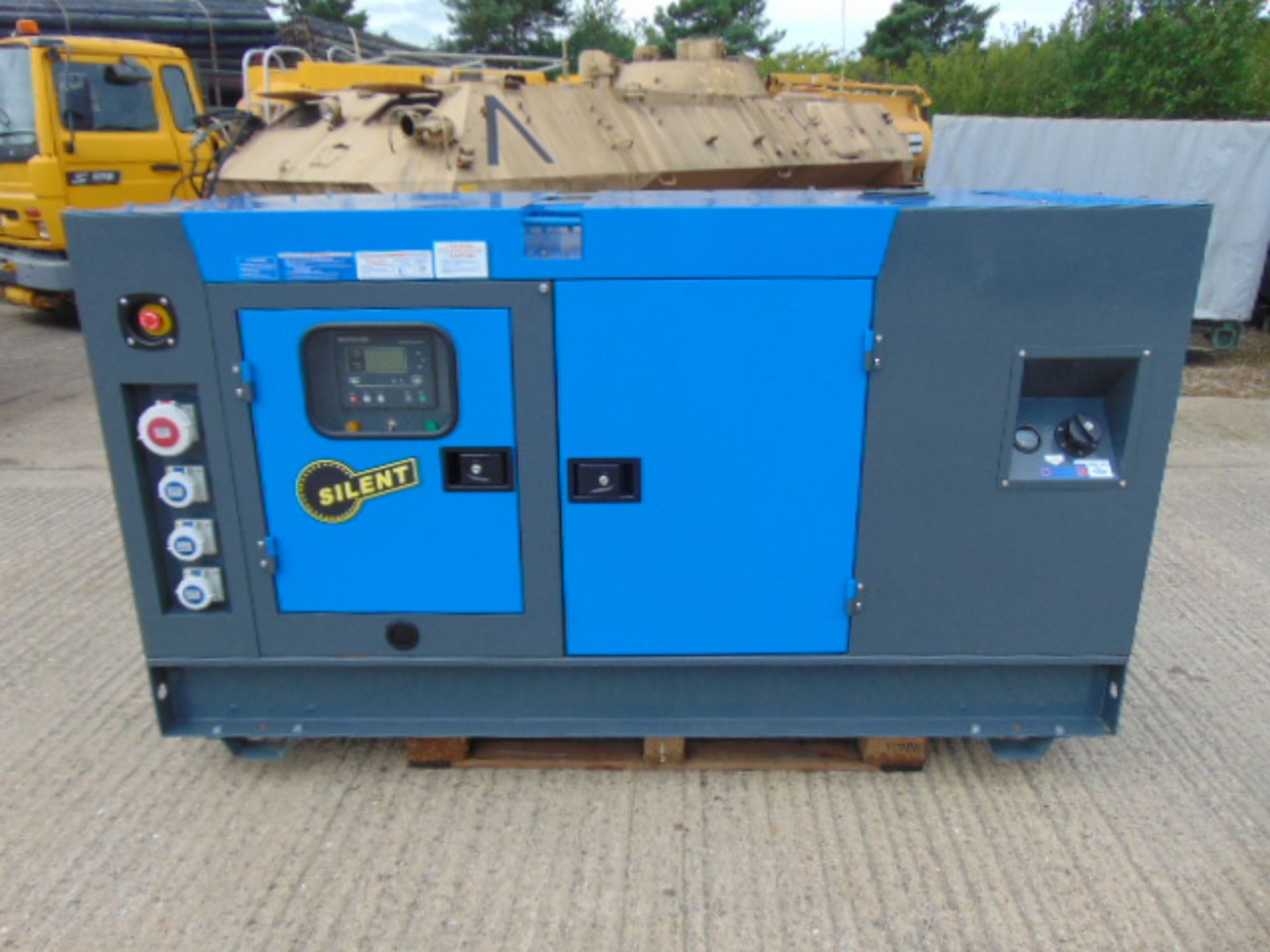 UNISSUED WITH TEST HOURS ONLY 70 KVA 3 Phase Silent Diesel Generator Set