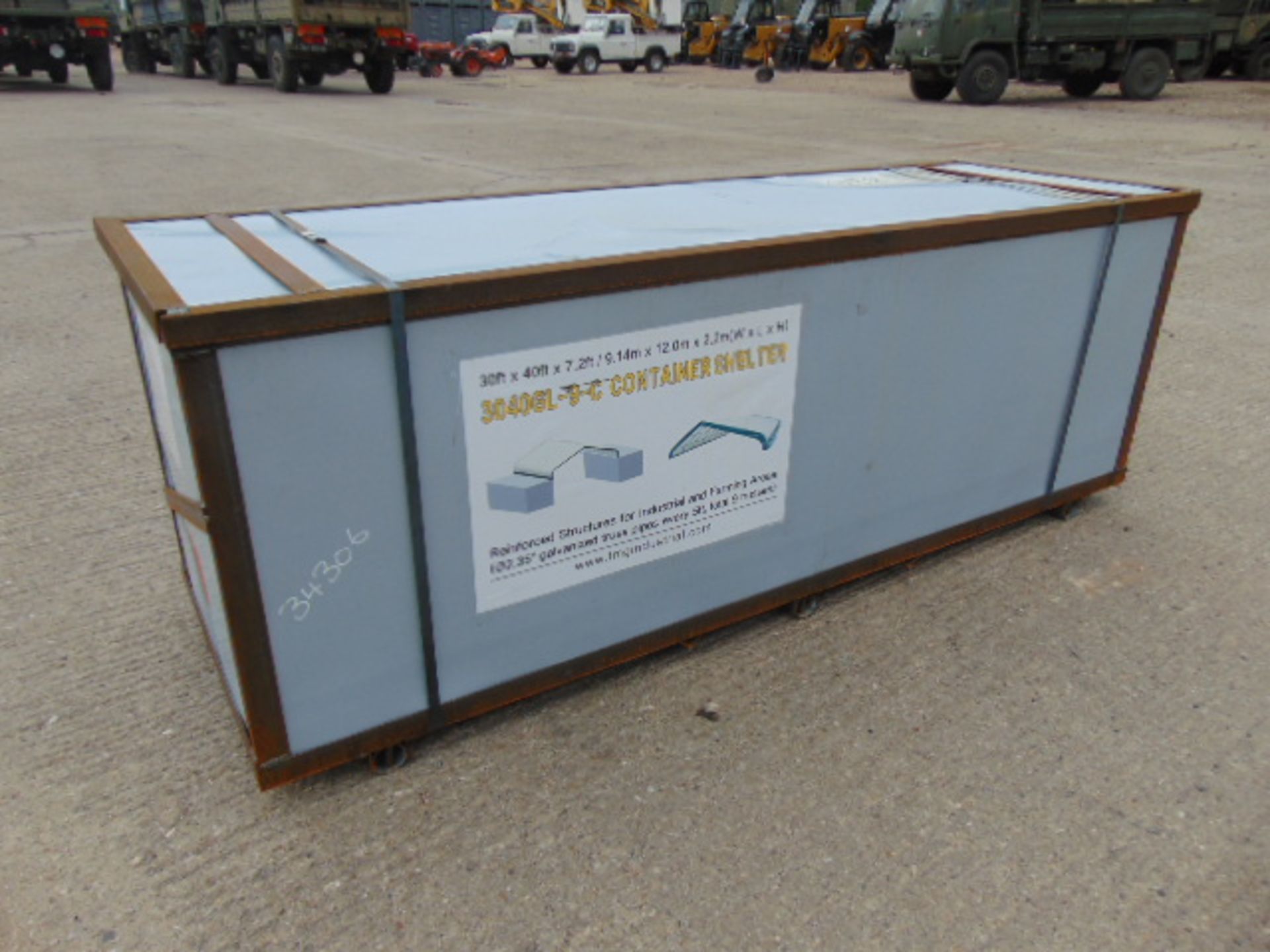 Unissued Container Work/Storage Shelter 30'W x 40'L x 7.2' H P/No 3040GL-9-C - Bild 2 aus 6