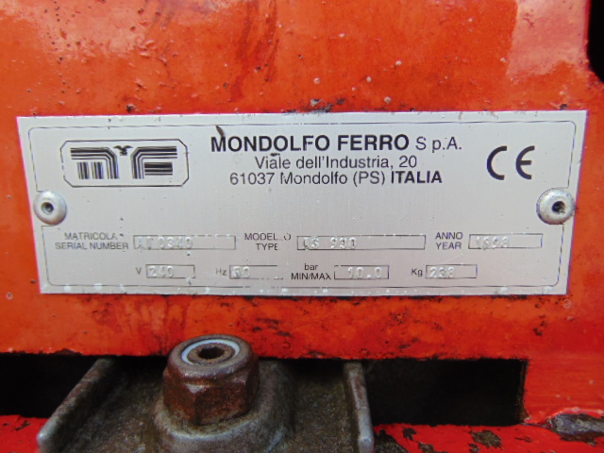 Mondolfo Ferro Aquila AS 930 Tyre changing Machine - Image 17 of 17