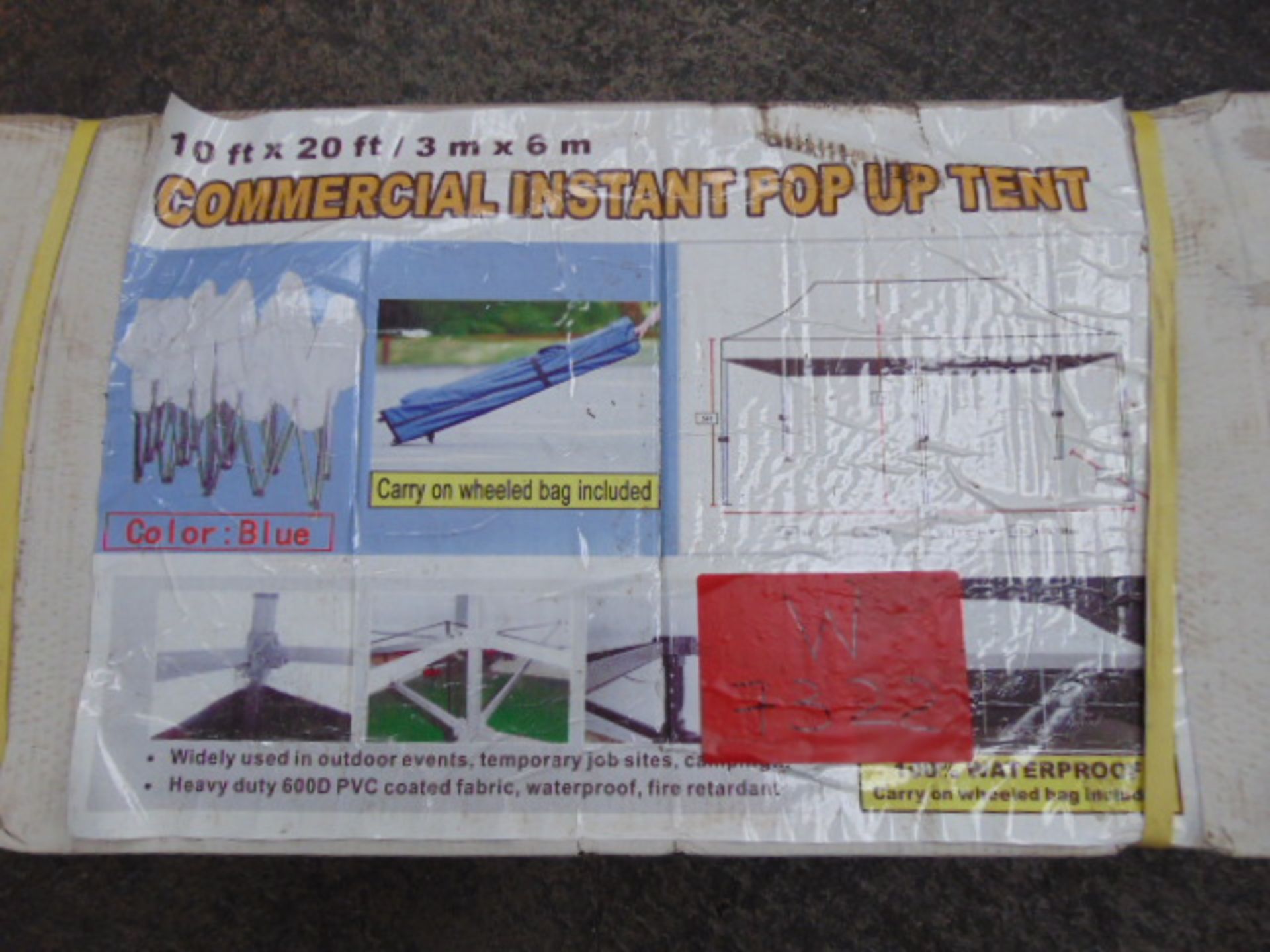 Unissued Commercial-Grade 10ft x 20ft Celebration Outdoor Gazebo Canopy - Instant Pop-Up Shade - Bild 3 aus 6