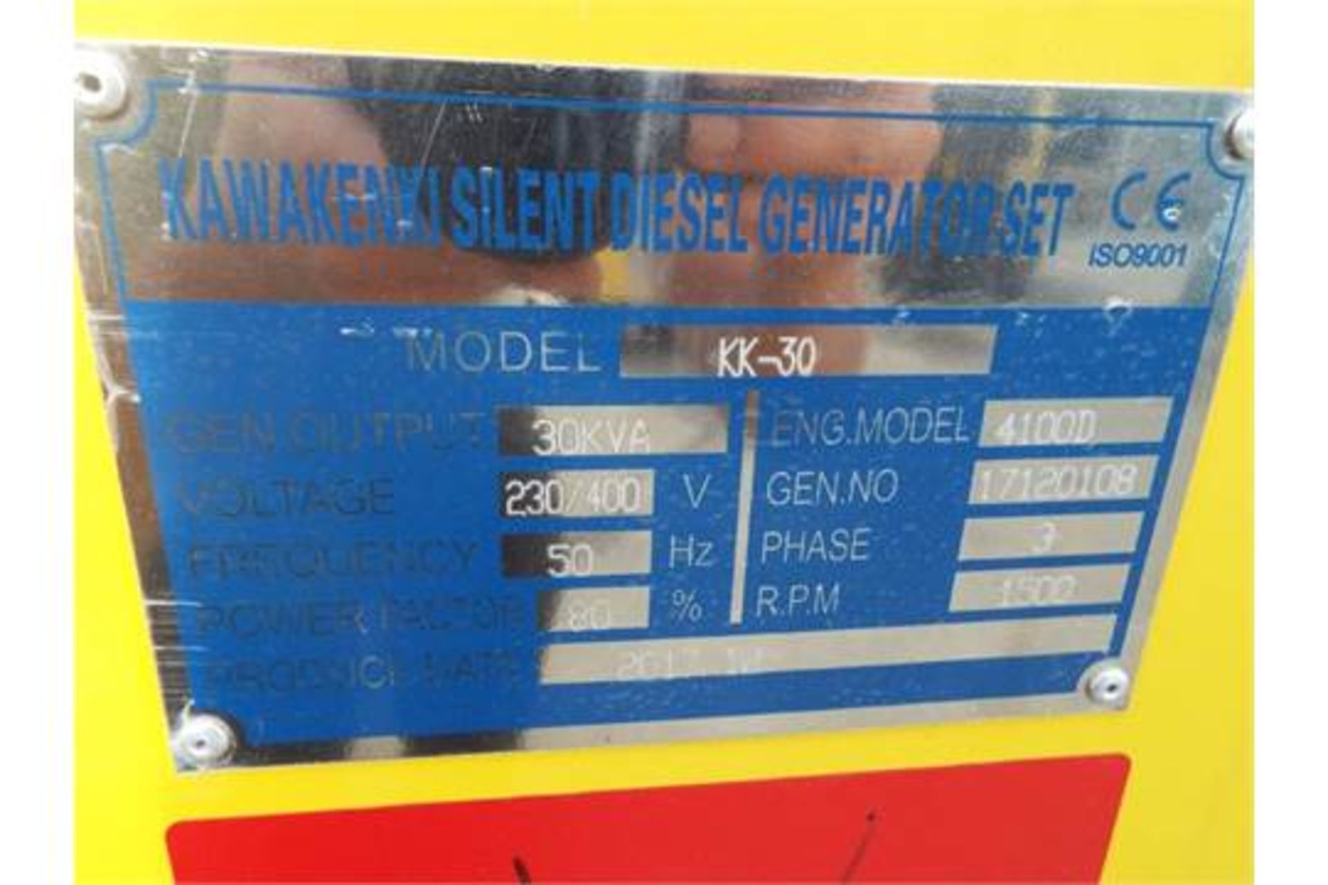 UNISSUED WITH TEST HOURS ONLY 30 KVA 3 Phase Silent Diesel Generator Set - Image 15 of 15