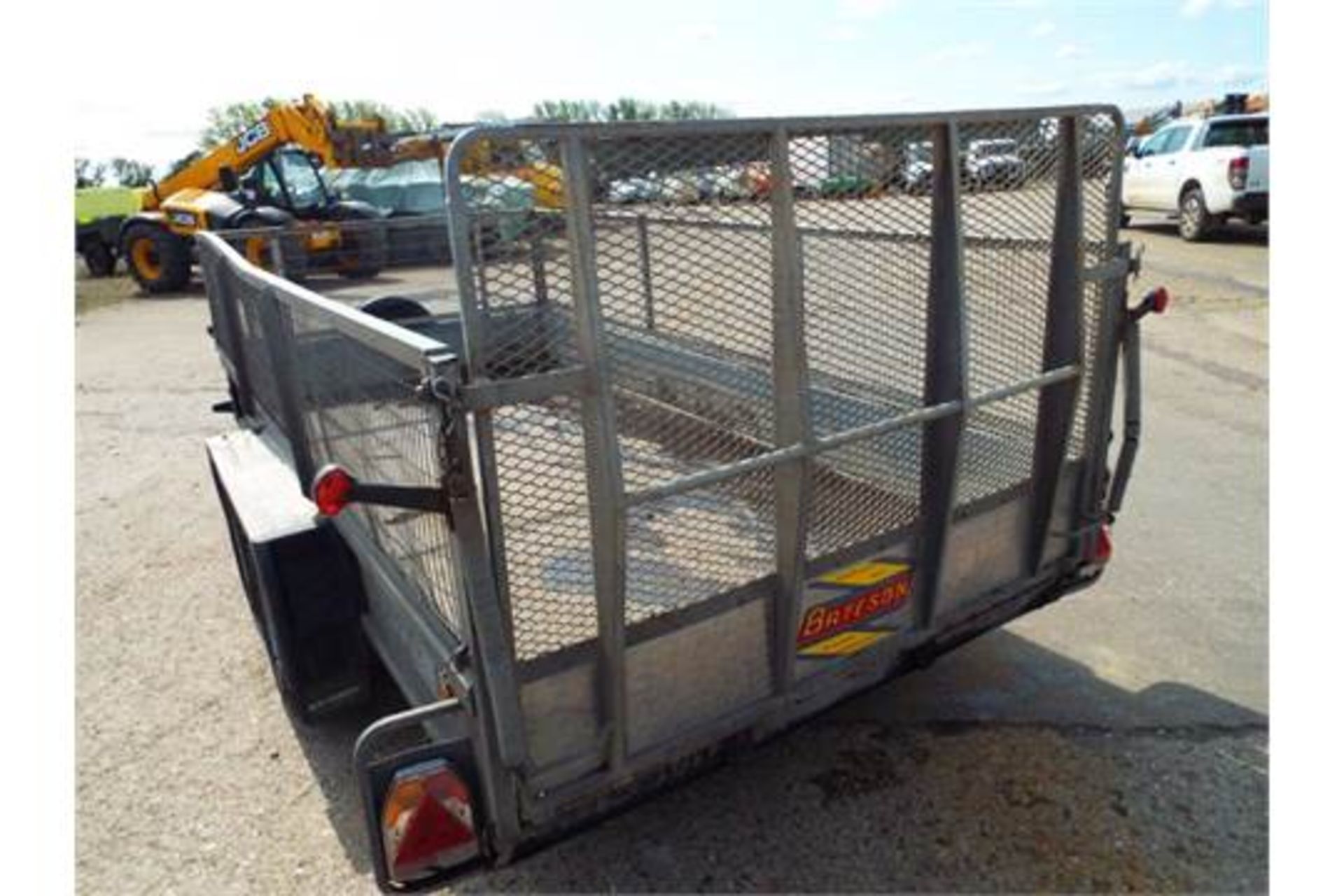 Bateson 1300Kg Twin Axle Trailer with Rear Ramp and Cage Sides - Image 9 of 21