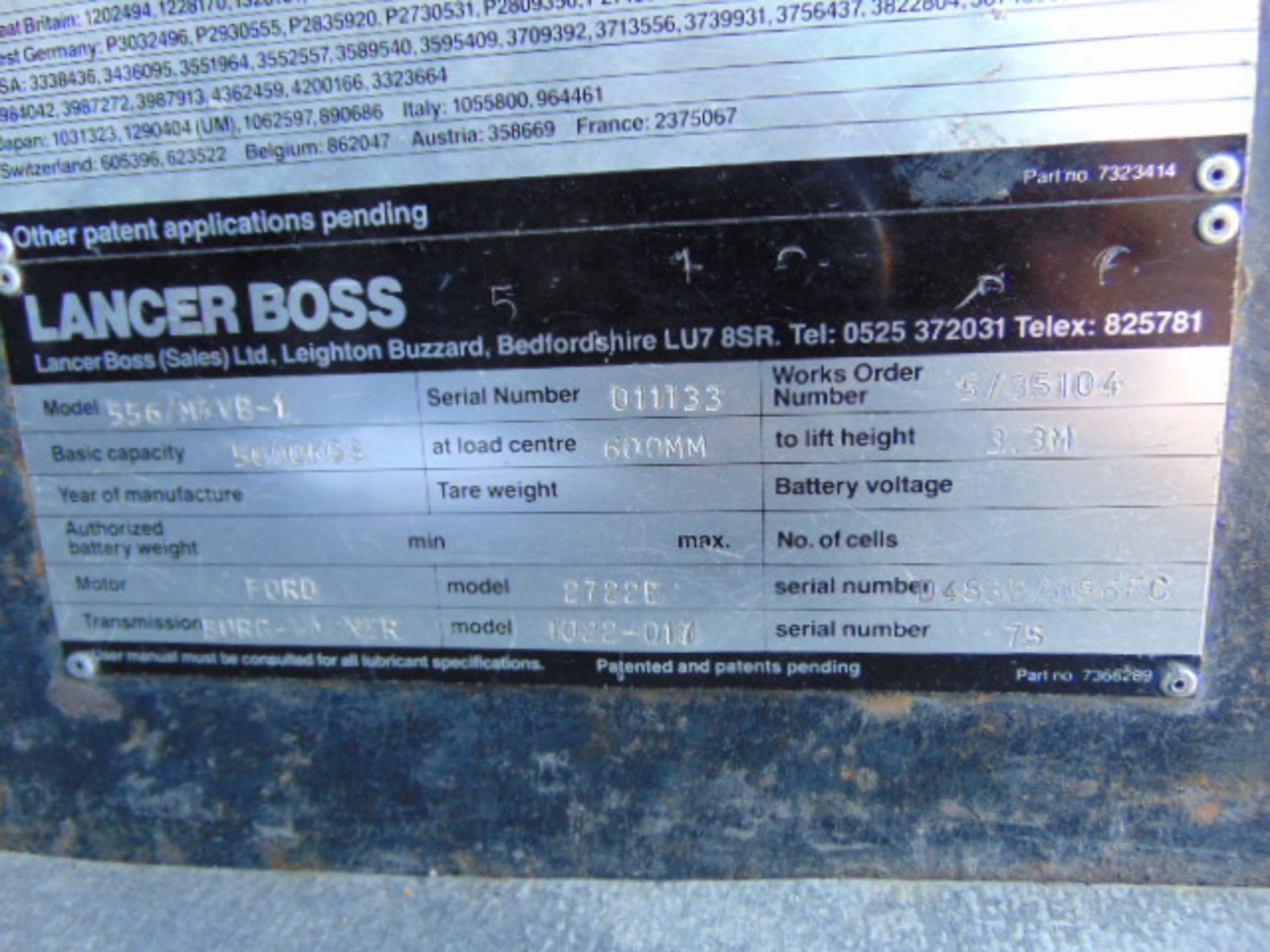Lancer Boss 556 Sideloader Diesel Forklift - Bild 20 aus 20