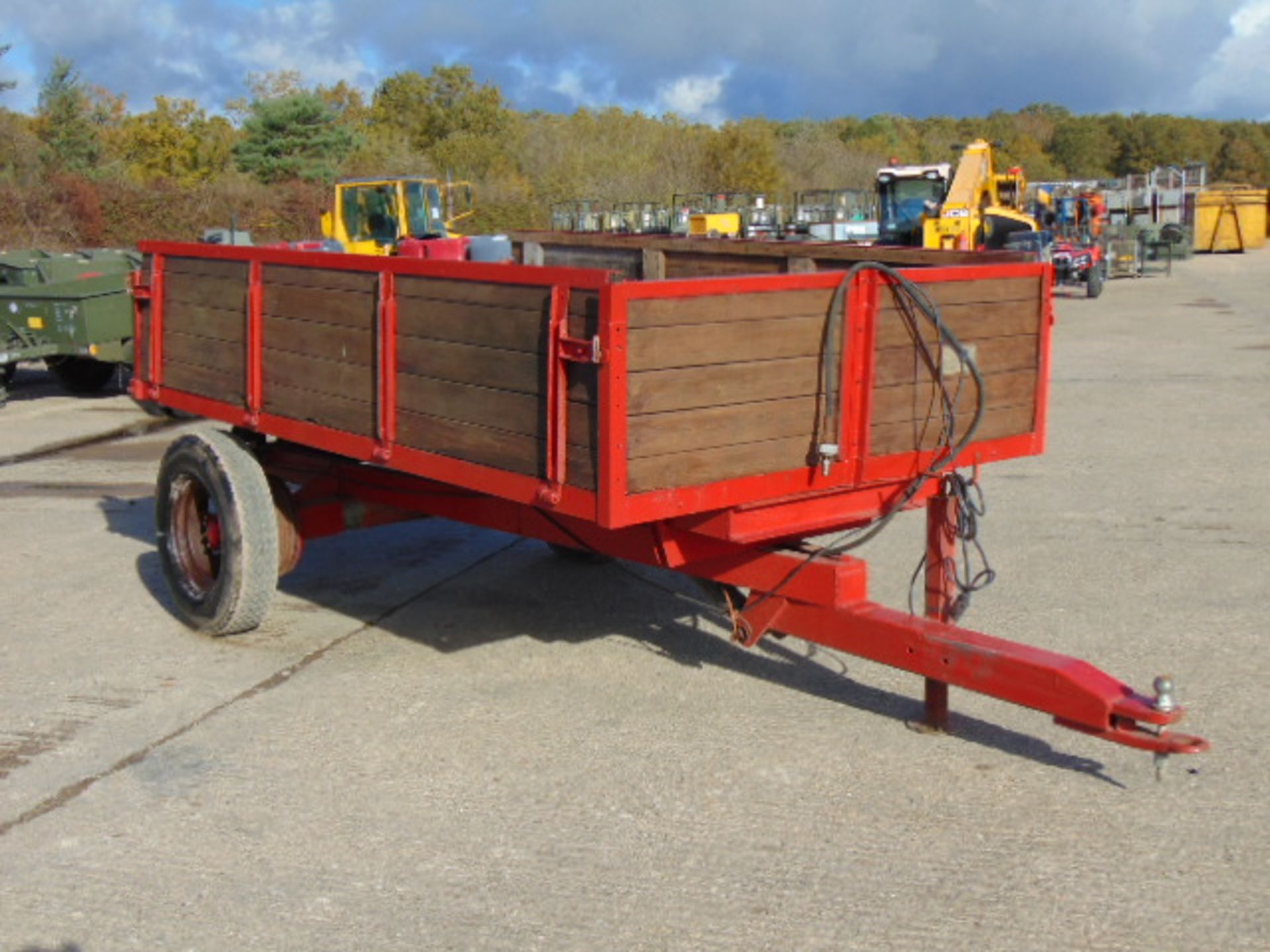 L Townend & Sons Single Axle Hydraulic Tipping Dropside Trailer