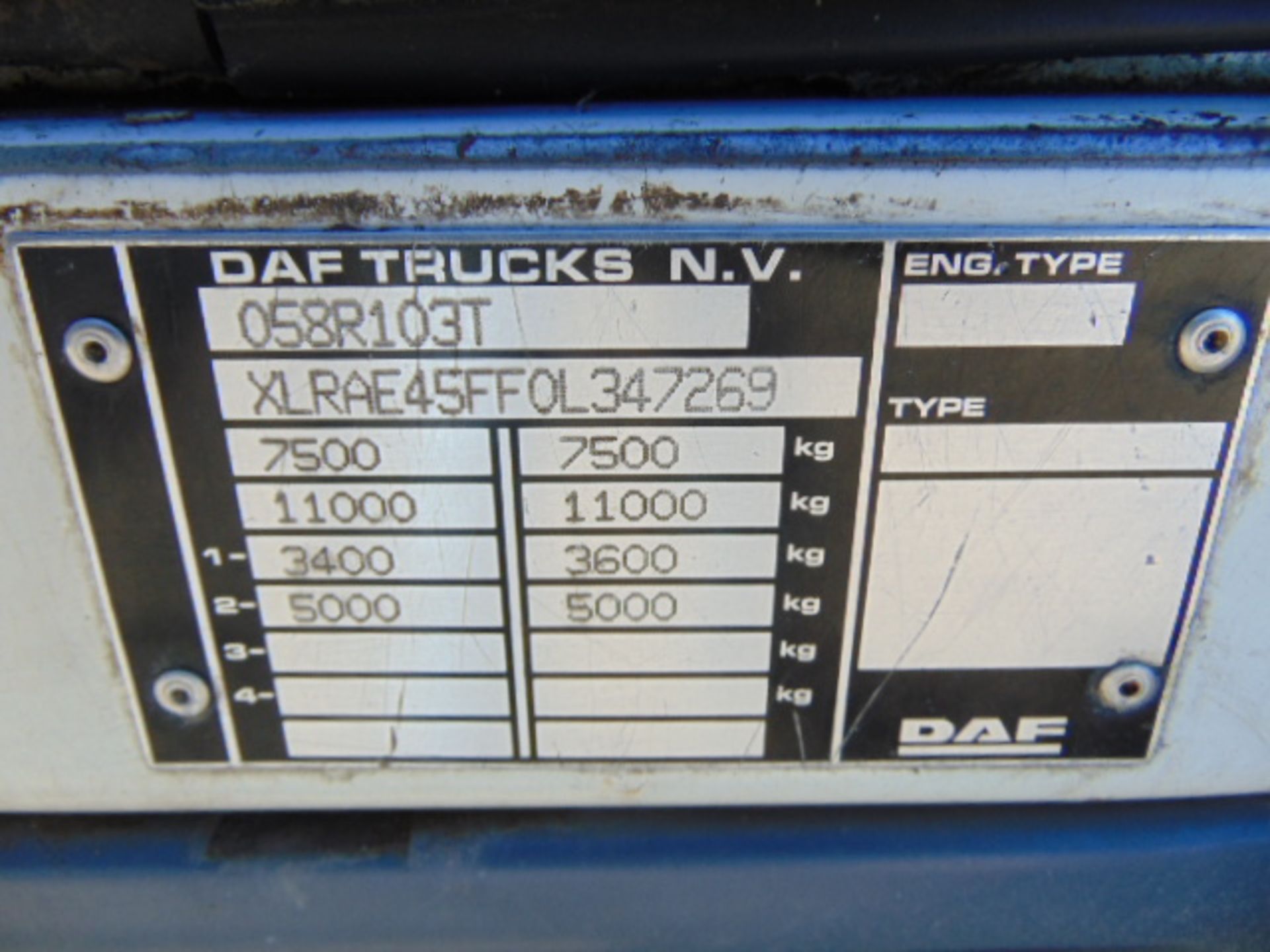 2008 DAF LF 45.140 C/W Refuse Cage, Rear Tipping Body and Side Bin Lift - Bild 25 aus 26