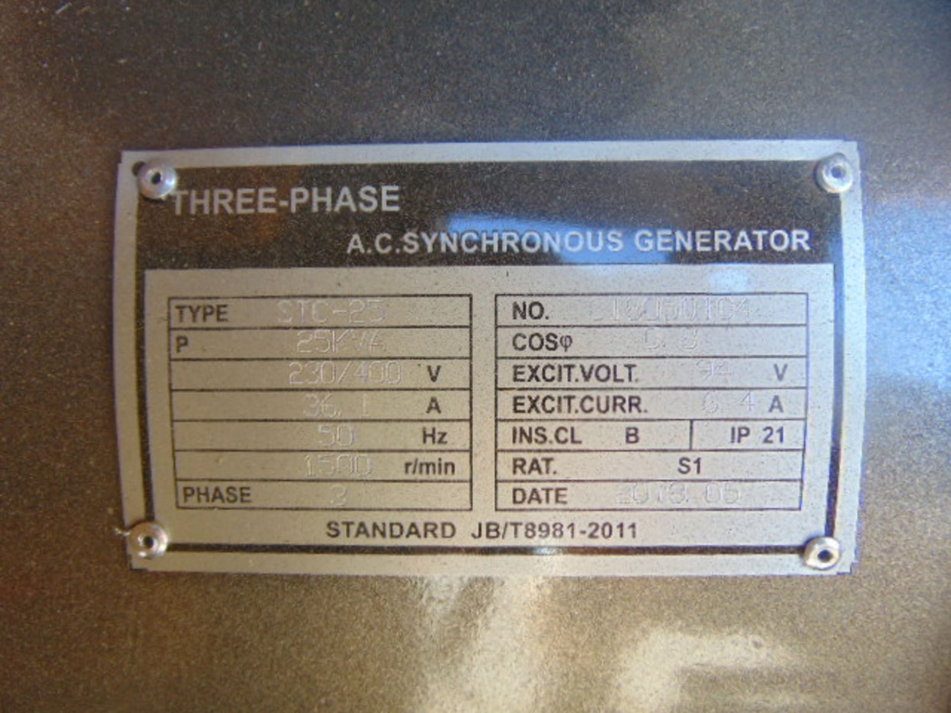 UNISSUED WITH TEST HOURS ONLY 25 KVA 3 Phase Silent Diesel Generator Set - Image 10 of 17