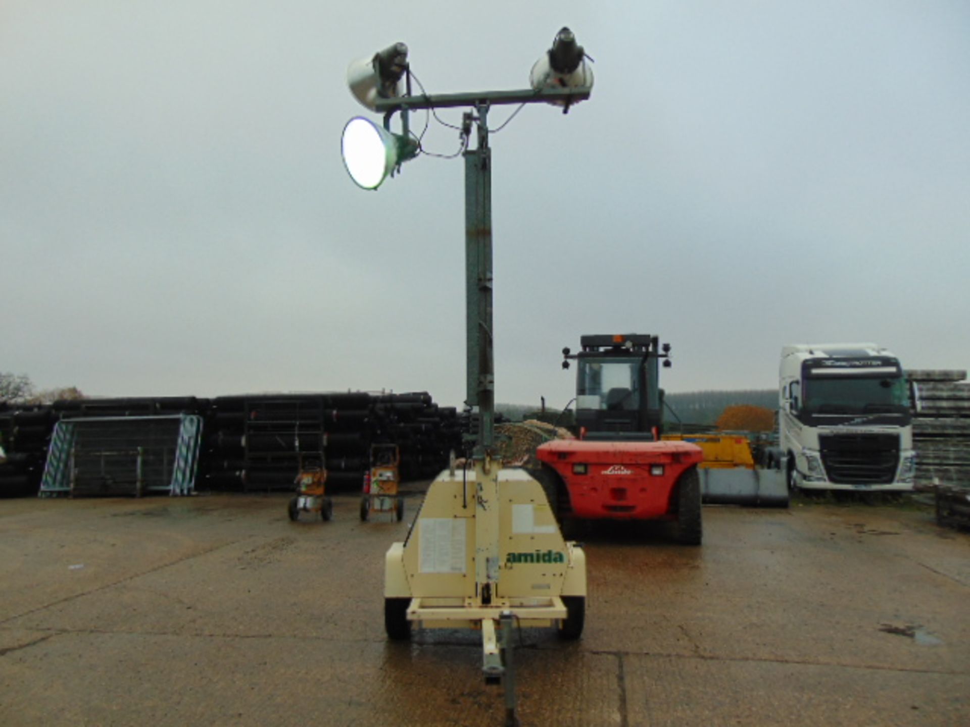 Amida AL4000 Kubota Powered Trailer Mounted Lighting Tower - Image 5 of 15