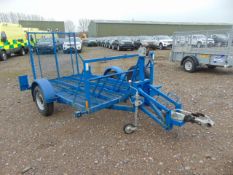 R.M. Trailers Single Axle Triple Motorbike Trailer c/w Loading Ramp