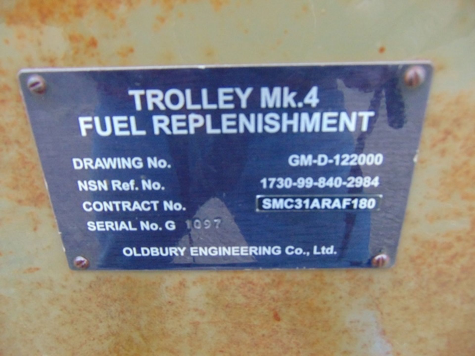 Oldbury MK4 Diesel Fuel Replenishment Trolley - Image 16 of 16