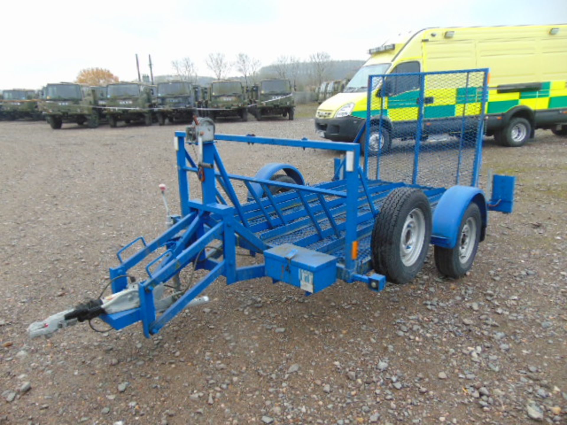 R.M. Trailers Single Axle Triple Motorbike Trailer c/w Loading Ramp - Image 3 of 16