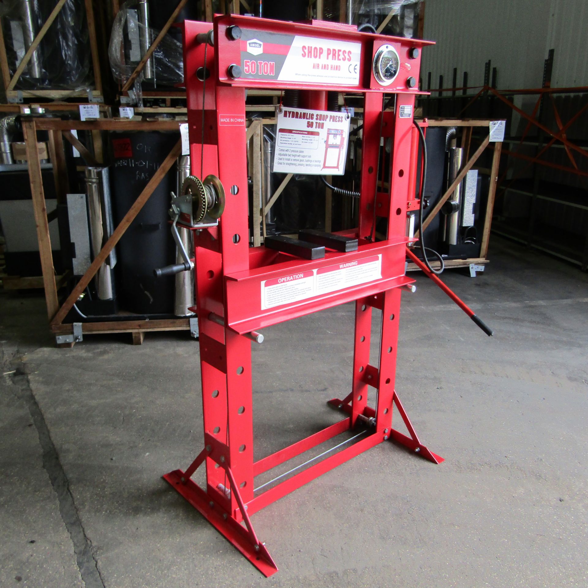 ** BRAND NEW ** Amdel 50 TON Hydraulic Shop Press - Image 2 of 13