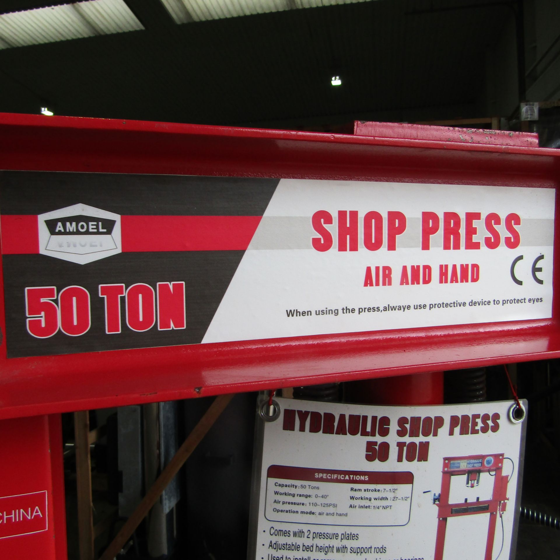 ** BRAND NEW ** Amdel 50 TON Hydraulic Shop Press - Image 8 of 13