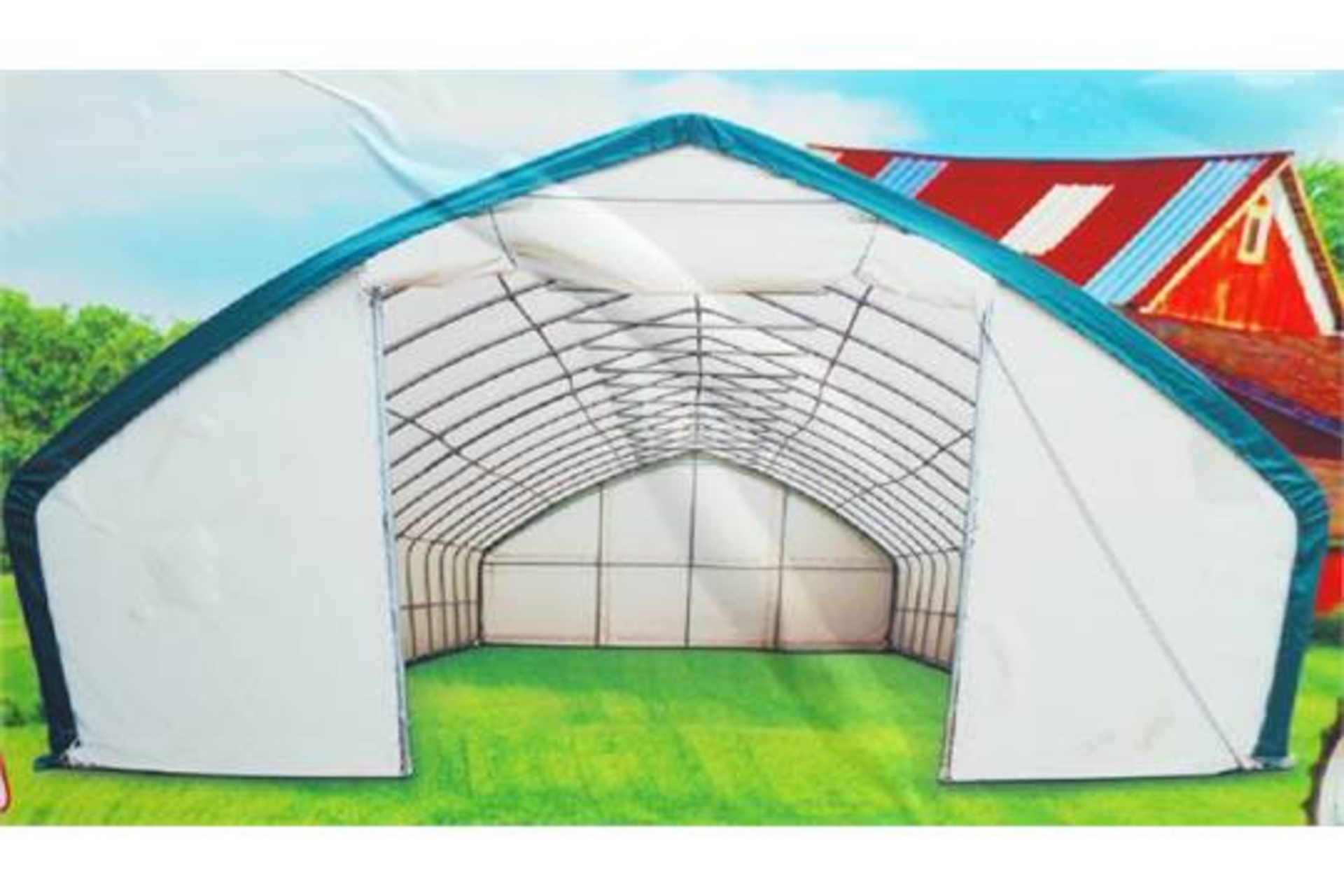 Heavy Duty Storage Shelter 30'W x 70'L x 16' H P/No 3050SW-11P