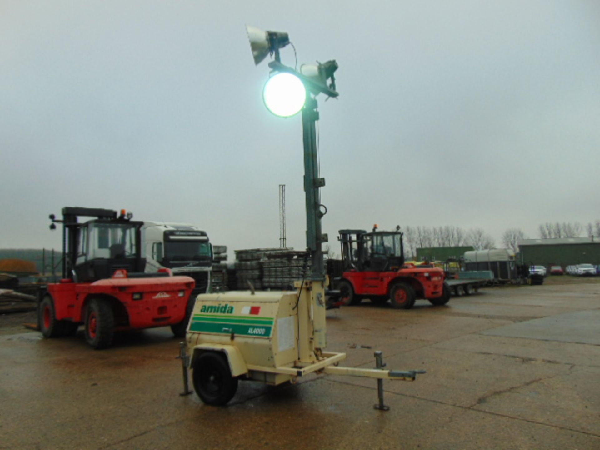 Amida AL4000 Kubota Powered Trailer Mounted Lighting Tower - Image 4 of 16