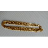 An 18ct yellow gold neck chain, 82cm, hallmarked 750, 19g