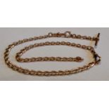 An Edwardian 9ct yellow gold Albert chain by John Grinsell & Sons, Birmingham, 23.29g, 43 cm with