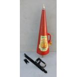 A MINIMAX polythene-lined model B.W. fire extinguisher with wall mount