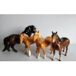 Four Beswick horses, without damage or repair