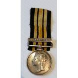 East & West Africa Medal 1893-94 awarded to 325 PTE. J. BATES 1/W.I.R. with ribbon