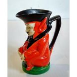 A Royal Worcester 'Mephistopheles' character jug, 1929, 2850, 9 cm high, without damage or repair