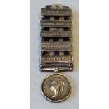 EGYPT MEDAL 1882-89 with five clasps, un named