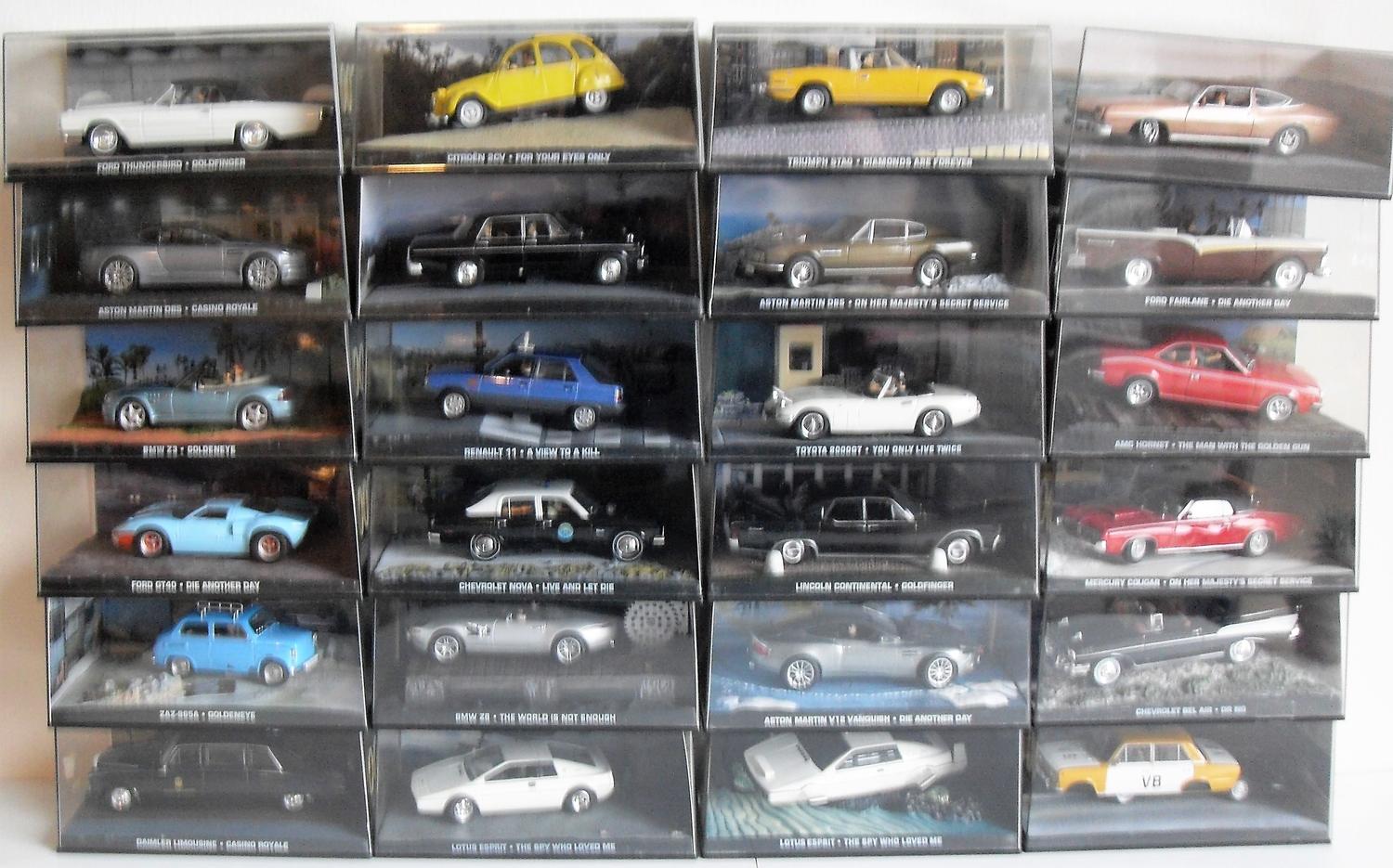 A collection of approximately sixty-two James Bond 007 die cast toy