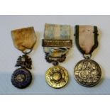 A French Republic / Republique Francaise 1870 Military Merit medal with ribbon, marked Valeur et