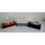 Swarovski Crystal Fabulous Creatures 1996-1998 complete set including Chinese Dragon, Pegasus and