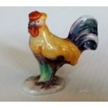 A Meissen figurine of a cockerel, 6 cm H, without damage or repair