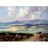 Frank McKelvey, RHA RUA (Irish, 1895-1974), A GLIMPSE OF THE SEA, oil on canvas, 37 x 49 cm with