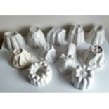 A large quantity of Shelley jelly moulds, to include a swan, a rabbit, etc, 36 in total