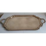 An Art Deco silver plated two-handled oblong butler's tray by Mappin & Webb (Prince's Plate), 69 x