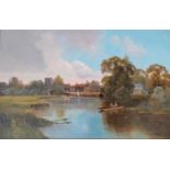 Melville Allan (1863–1952), THE THAMES AT SHEPPERTON, oil on canvas, signed bottom right, in