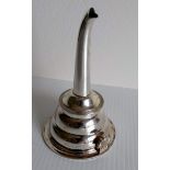 A Georgian-style silver wine funnel in two parts with anthemion decoration by John Bull Ltd.,