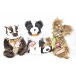 Three Charlie Bear figures Comprising collie dog 'Silas' CB1500080,