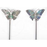 Two Edwardian Charles Horner butterfly h