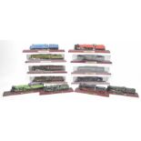 Twelve Atlas Editions models of locomoti