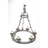 A medieval iron work style metal light f