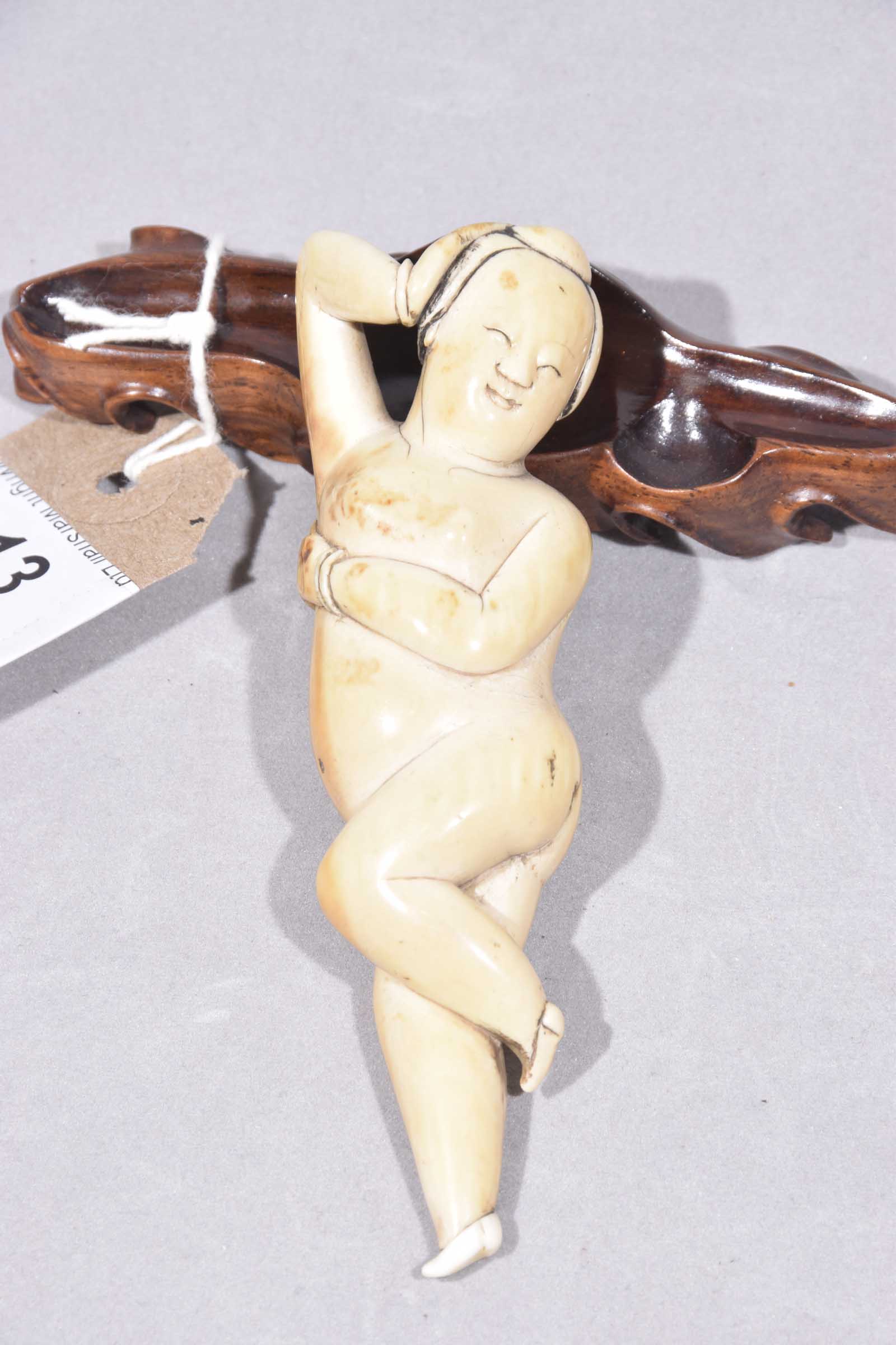 A Chinese carved ivory medicine figure, - Image 2 of 5