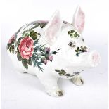 A significantly restored Wemyss 'Rose and Thistle' pattern pig Of typical form,