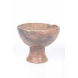 A Narino style pottery stem cup,