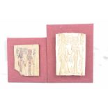 Two Egyptian mounted plaques,