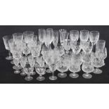 Eleven Waterford glass 'Lismore' pattern wine glasses,
