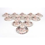 A Derby 383 pattern Imari twelve piece tea set,